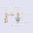 thumbnail image 2 of Diamond Dangle Earring | 2 Carat IGI Certified Heart Shape Lab Grown Diamond Dangle | 18K in Rose Gold | Sabela Dangling Lab Diamond Earrings | FG-VS1-VS2 Quality | Friendly Diamonds, 2 of 5