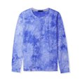 thumbnail image 1 of Sudadera Tie Dye Unique Bargains para hombre manga larga bloque de color cuello redondo Azul blanco L, 1 of 6