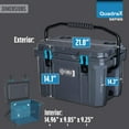 thumbnail image 6 of Cubix Outdoors 20 QT QuadraX Portable Insulated Hard Cooler - Fits 14 Cans - Abyss Blue, 6 of 8