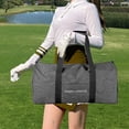 thumbnail image 3 of Bolsa Deportiva para Gimnasio, Bolsa de Lona, Duradera, de Viaje, de Gran Capacidad, para Ropa Y Equipo Sudorosos, Bolsa para Ropa de Golf para Deport Gris oscuro, 3 of 8