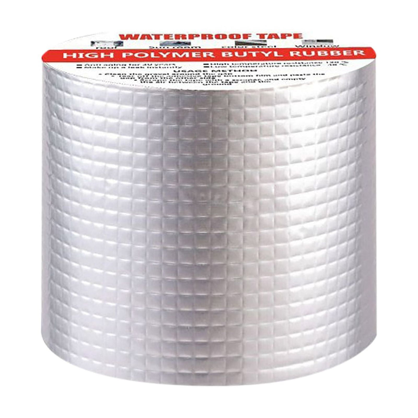Tape for Sealing Applications Self Sealing Tape with Butyl Rubber Aluminum Foil 5-10 cm Suitable for Roof Leaks Cracks Window Sills Pipes and More 5 cm&times;5 cm Color A