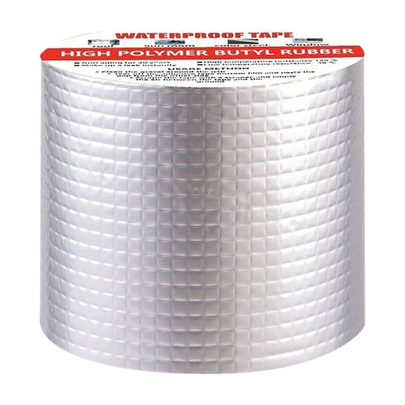 Tape for Roofing and Sealing Self Sealing Butyl Rubber Aluminum Foil Tape for Cracks Window Sill Cracks Pipe Leaks Shower Enclosures and Water Leakage