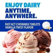 Lactaid Fast Act Chewables, Pills for Lactose Intolerance, Vanilla Twist Flavor, 60 Count