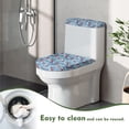 thumbnail image 5 of HELLHERO Polyester Fabric Toilet Protector Cover for Bathroom Christmas Bathroom Set Toilet Seat Cover with Elastic Bottom Set of 2, Holiday, Red Bird, 5 of 8
