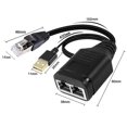 thumbnail image 3 of Cable Adaptador Macho 1 A 2 Red Compartidor de Red de Cien Megabits RJ45 Divisor de Red Multifuncional 1 A 2, 3 of 8