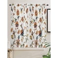 thumbnail image 5 of Spring Floral Bathroom Window Curtain, Summer Botanical Flowers Vintage Birds Light Filtering Coffee Kitchen Curtains, Bedroom Living Room Curtains 2 Panel 84"x63", 5 of 6