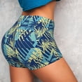 thumbnail image 2 of Sikiie Hawaiian Style Print Workout Shorts Women Scrunch Butt Gym Shorts Seamless High Waist Tummy Control Yoga Biker Athletic Shorts, 2 of 5