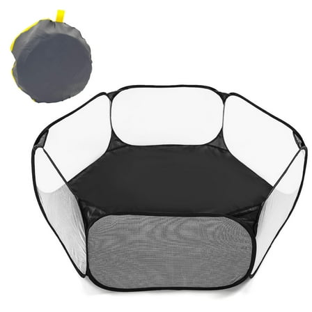 WLGJL Ball Pit Play Tent, Ball Pit Tent Foldable Ball Pits for  Ball Pool Crawl Fence Indoor Outdoor for Boys Girls, Balls Not Included (Black)