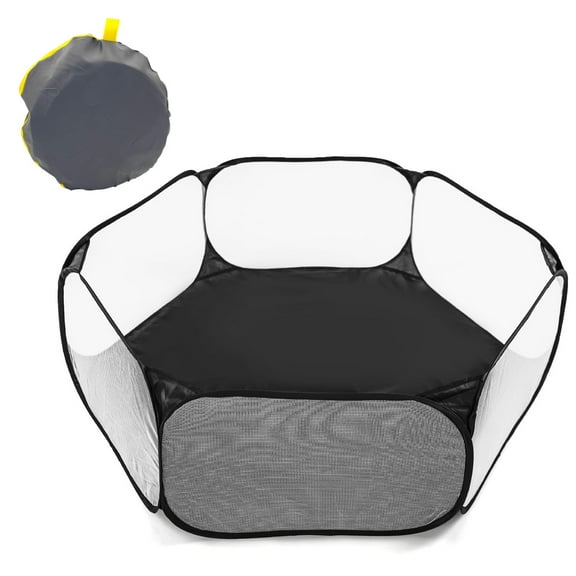 WLGJL Ball Pit Play Tent, Ball Pit Tent Foldable Ball Pits for  Ball Pool Crawl Fence Indoor Outdoor for Boys Girls, Balls Not Included (Black)