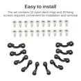 thumbnail image 3 of Sonducket KK-A06B-10 Kayak Deck Loop Set 10pcs Nylon Tie Down Pad Eyes con 20 tornillos de fijación para barcos de pesca al aire libre Canoa Kayak Deportes acuáticos Sonducket OD005943-00, 3 of 6