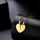 thumbnail image 3 of Broken Heart Necklace Women Men 316L Stainless Steel Best Friend BFF Foever Pendant 18k Gold/Rose Gold Plated Two Half Hearts Pendants Lover Couples J, 3 of 5