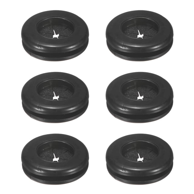 Uxcell 6-Pack Grommets de Goma para Cableado Grommet de Agujero de Escritorio en Forma de Pétalo de 20 mm