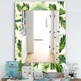 thumbnail image 2 of DESIGN ART Designart 'Tropical Leaves Green' Bohemian and Eclectic Mirror - Printed Wall Mirror 23.7 in. wide x 31.5 in. high, 2 of 5