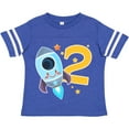 thumbnail image 3 of Inktastic Rocket Space Ship Happy Second Birthday Boys or Girls Toddler T-Shirt, 3 of 5