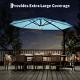 thumbnail image 3 of YUSAZENS 10FT Offset Cantilever Patio Umbrella Solar LED Lights 360° Rotation Tilt Waterproof Cross Base for Backyard Pool Deck Garden, 3 of 9