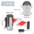 thumbnail image 2 of Uxcell Fixed Wall Mount Retractable Belt Barrier, Crowd Control Belts for Retail Store Stadium Red Belts Silver/Red/White 6.56 ft, 2 of 7