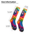 thumbnail image 2 of Xecao Colorful Parrot Jungle Dream A Pattern Adult Stockings with Color-Block Design and 3D Print, Breathable Comfortable Hosiery for Daily Wear and Sports, 2 of 6