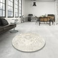 thumbnail image 4 of Ahgly Company Machine Washable Indoor Rectangle Traditional Pale Silver Gray Area Rugs, 7' x 9', 4 of 7