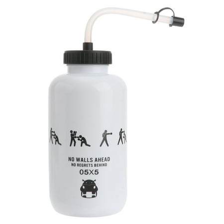 

BESTONZON Lacrosse Water Bottle with Long Straw BPA Free Plastic Goalie Boxing Water Bottle 1 Liter for Perfect for Hockey Football (White)