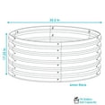 thumbnail image 5 of Sunnydaze 35.5" x 35.5" x 17.25" Round Silver Galvalume Steel Outdoor Raised Garden Bed, 5 of 8