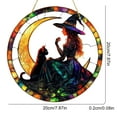 thumbnail image 3 of 2D Halloween Witch & Black Cat Hanging Pendant Decorations, Home Decor, 2D Flat Acrylic, Decorative Light Catcher Window Pendant Gift, Interesting Home Decoration Lighting Pendant, 3 of 6