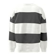thumbnail image 3 of Khunlpohl Women Oversized Shirts Striped Long Sleeve Loose Tee Color Block Casual Lightweight Sweatshirt, 3 of 4