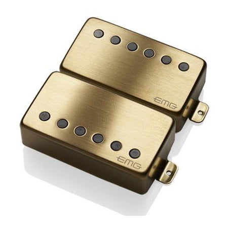 EMG 57/66 Alnico V active neck & bridge humbucker set - brushed gold