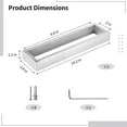 thumbnail image 5 of 2 Pcs Bathroom Towel Rings, Square Brushed Towel Holders, Wall Mounted Hand Towel Racks, Stainless Steel Towel Hangers, Rectangular Modern Towel Stands, 5 of 6
