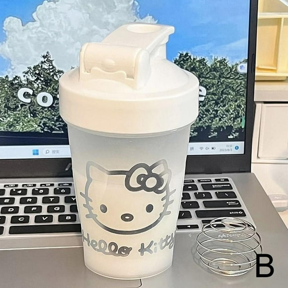 Tasse à shake Melody 400 ml SANRIO Gobelet d'Eau de Sport pour Filles avec Grande Valeur et Échelle Tasse à shake D\'entraînement Physique pour Étudiantes, Tasse en Plastique Mignonne et portable