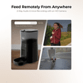 thumbnail image 3 of Penthouse Paws Smart HD Pet Feeder, 6L Dry Food Capacity, 1080p Camera, 2-Way Audio, Scheduled Meals,  Backup Power, Easy to clean, Anti-Jam Design for Cat & Dog, Black, 3 of 11