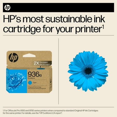 HP - 936e EvoMore Ink Cartridge - Cyan
