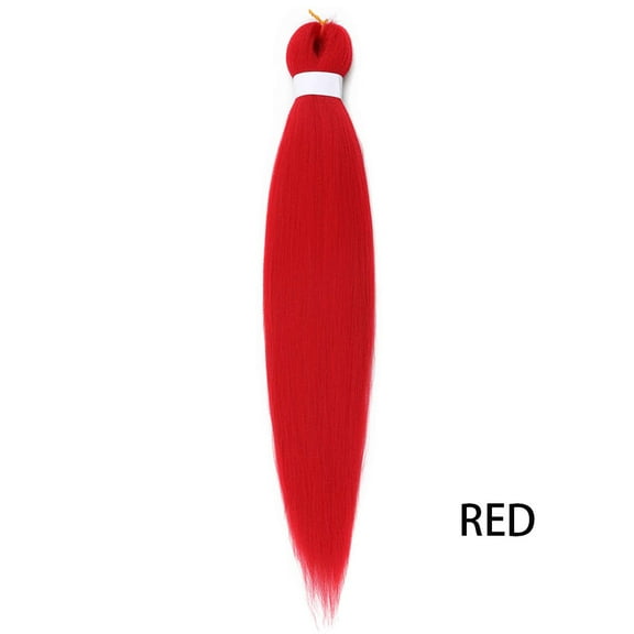 XmhyTop 3PCS 26 Inch Pre-Stretched Synthetic Braiding Hair, Knotless Twist Extensions with Vibrant Colored Options for Easy Styling, RED