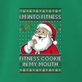 thumbnail image 3 of Wild Bobby I'm Into Fitness Cookie In My Mouth Santa Sweater | Holiday Women Racerback Tank Top, 3 of 5