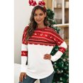 thumbnail image 1 of BeautyIn Women's Pullover Tops Crewneck Reindeer Sweatershirt Long Sleeve Tees, 1 of 6