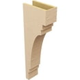 thumbnail image 5 of 6"W x 12"D x 36"H Thin Pescadero Rough Cedar Woodgrain TimberThane Corbel, Primed Tan, 5 of 6