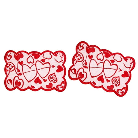 

Valentines Placemat Red Valentines Day Decorations /Valentines Year Decor Placemats