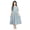 Blue, variant on EnJoCho Girls Cute Summer Dress Short Sleeve Lapel Collar Buttons Elastic Waist A-Lined Swing Beach Dresses 7 to 16YGirls Ruffle Sleeve Dress