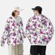 thumbnail image 4 of Fotbe Violets Flowers Chaqueta con Protección Solar UPF 50+ para Hombre y Mujer, Camisa con Capucha y Bolsillos-Small, 4 of 7