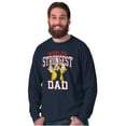 thumbnail image 3 of Popeye Cartoon Worlds Strongest Dad Men's Long Sleeve Tee T Shirt Brisco Brands S, 3 of 6
