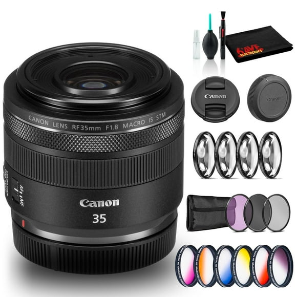 Canon RF 35mm F/1.8 IS Macro STM Lens (Intl Model) Bundle Includes Filter Kits(International Model)
