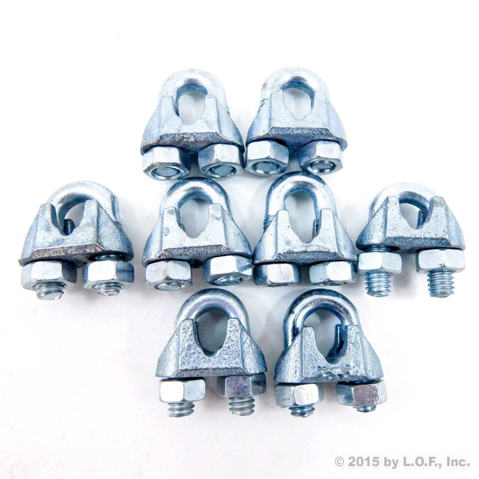 Red Hound Auto 8 New Malleable Zinc Wire Rope Cable Clips, 1/4 Inches ...