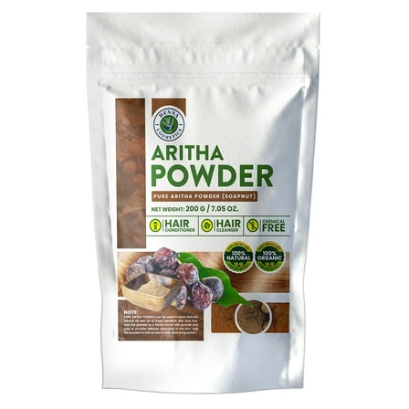 Henna Cosmetics Aritha Powder (Soapnut) 200 Grams (7.05 oz.) Hair Cleansing