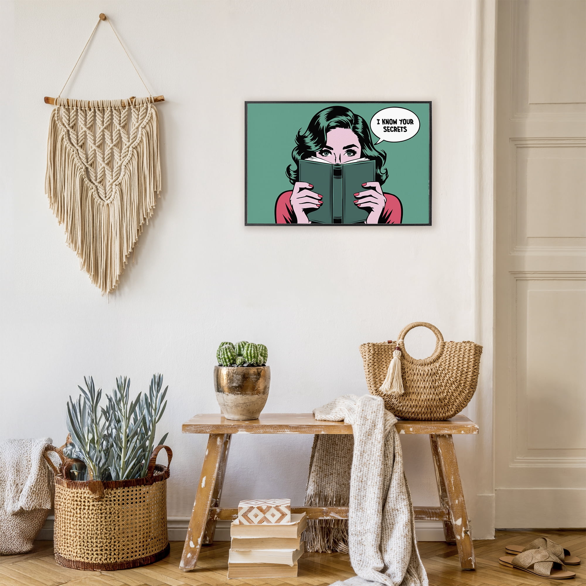 Stupell Industries Know Your Secrets Black Framed Giclee Art, design by Andreas Magnusson