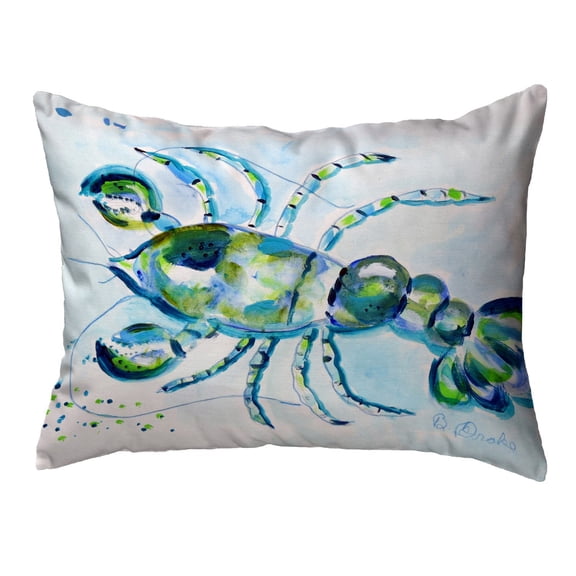 Betsydrake NC1140 16 x 20 in. Blue Crayfish No Cord Pillow