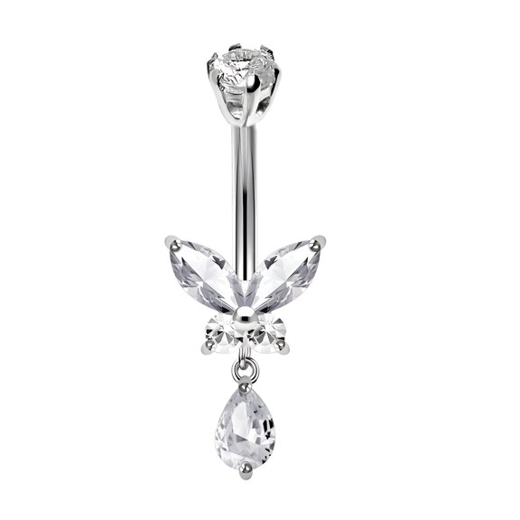 DESIGNICE 2026 New Belly Button Ring,Stainless Steel Belly Rings for Women,5g Belly Piercing Jewelry