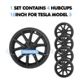 thumbnail image 3 of Set of 4 Wheel Covers Hubcaps Sport Style For 2017-2024 Tesla 3 18 inch Wheel Except Highland, 3 of 7