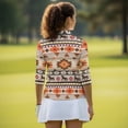 thumbnail image 5 of Uorisanigo Tribal Horse Womens 3/4 Long Sleeve Golf Polo Shirts Versatile Fashionable Women's Dry-Fit Golf Polo Shirts with Zipper Comfortable Relaxed Quick Dry Outing Wear Size XL, 5 of 7