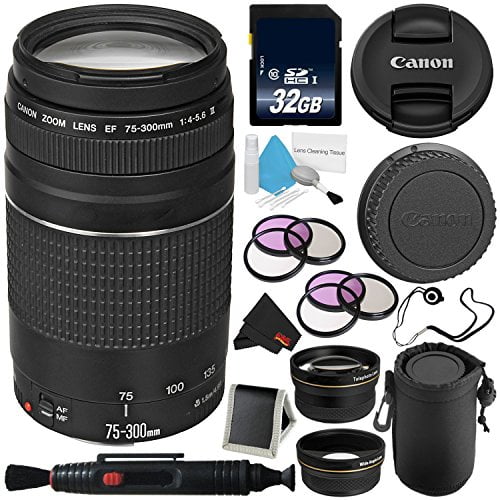 フード付き/Canon EF 75-300mm F4-5.6 Canon EF 75-300mm F4-5.6 III Telephoto Zoom Lens Lens Pen Cleaner