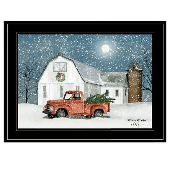 TrendyDecor4U Wintry Weather By Billy Jacobs Framed Print BJ1195-704G