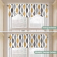 thumbnail image 3 of Tie Up Valance for Windows Mid Century Abstract Art Curtains Valances Window Treatments Symmetrical Geometric Yellow Grey Balloon Curtains for Kitchen Living Room Bedroom 42x12 Inch, 3 of 9